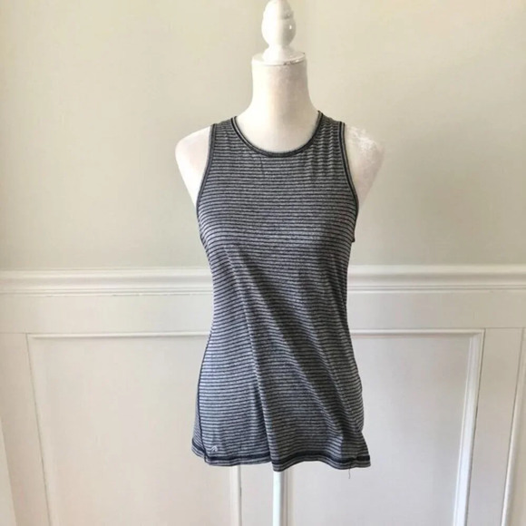Ideology Black & Gray Stripe Active Tank Top Small - Picture 1 of 5